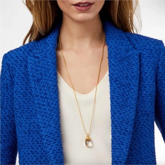 Julie Vos Gold and White Teardrop Necklace - Picture 2 of 9